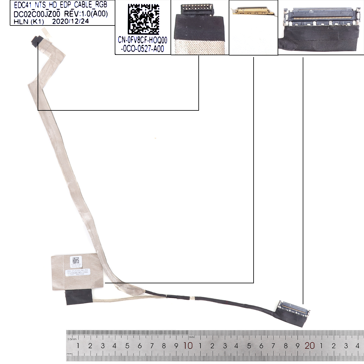 Picture of New LCD Display Screen Cable Replacement  For DELL Latitude 5400 5401 5402 5405 EDC41.